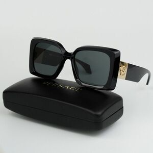 NEW Versace VE4467U GB1/87 Black Grey Butterfly Women Sunglasses VE 4467U